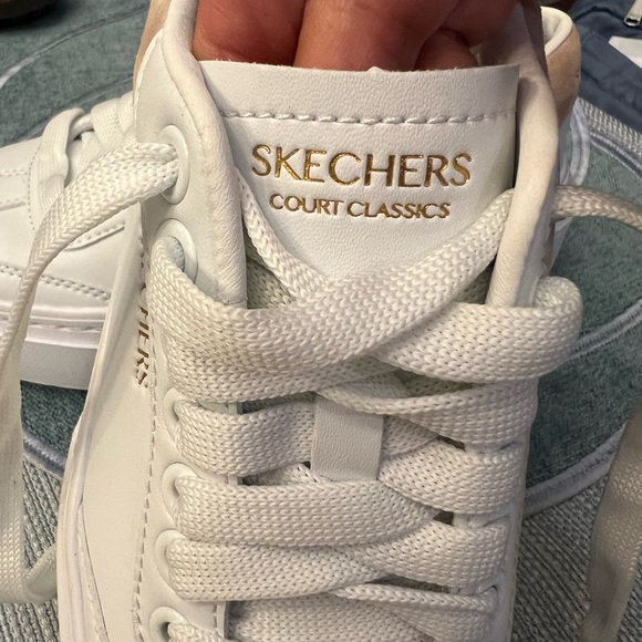 Skechers White and Pink Women's Sneakers - Picture 3 of 10